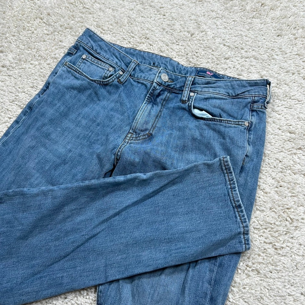 Vineyard Vines Jeans 33x30 Blue Straight Leg Slim Fit Stretch Denim Pants